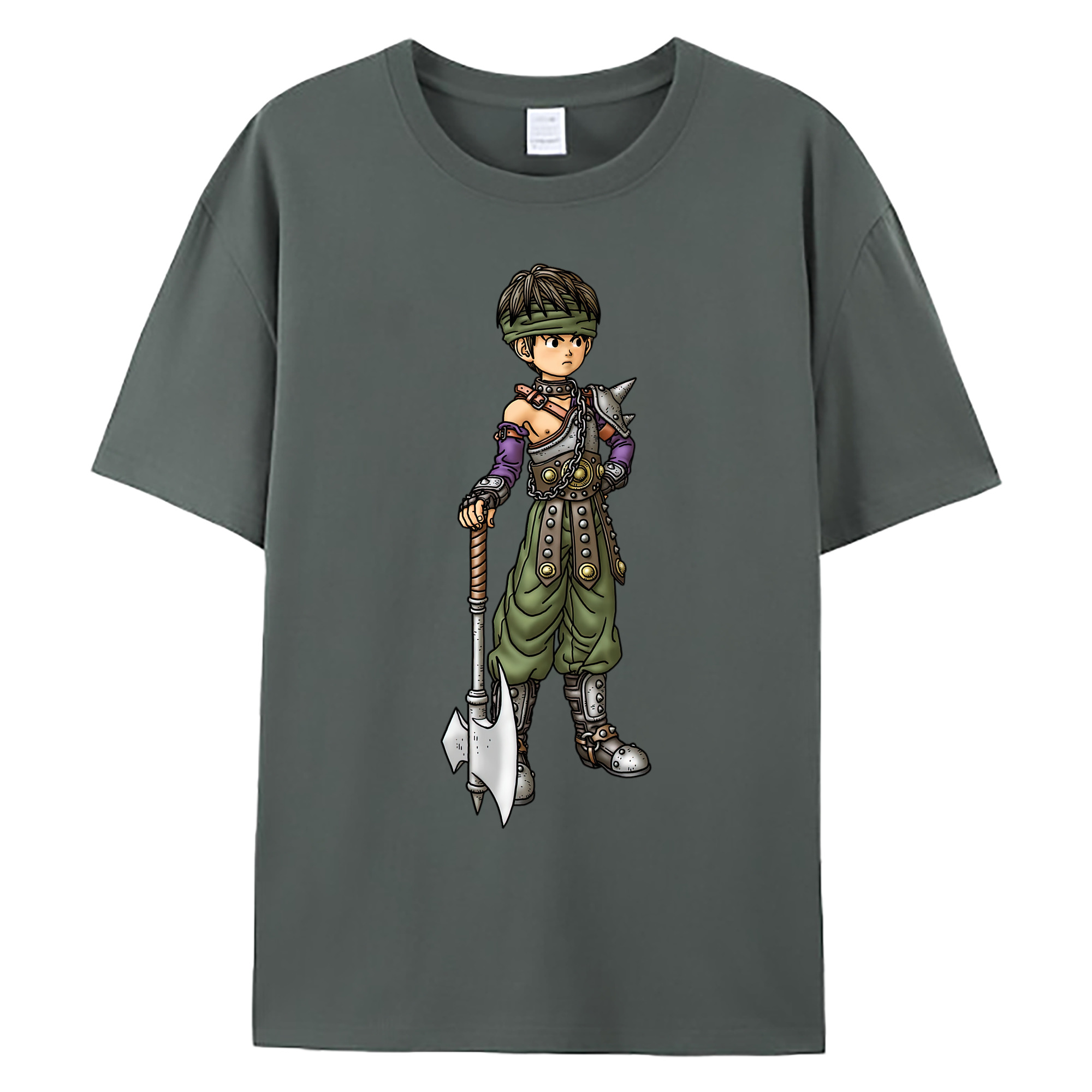 （画像用） ドラゴンクエスト Doragon Kuesuto Dragon Quest 綿100％ メンズ半袖Tシャツ｜肌触りやわらか＆通気性